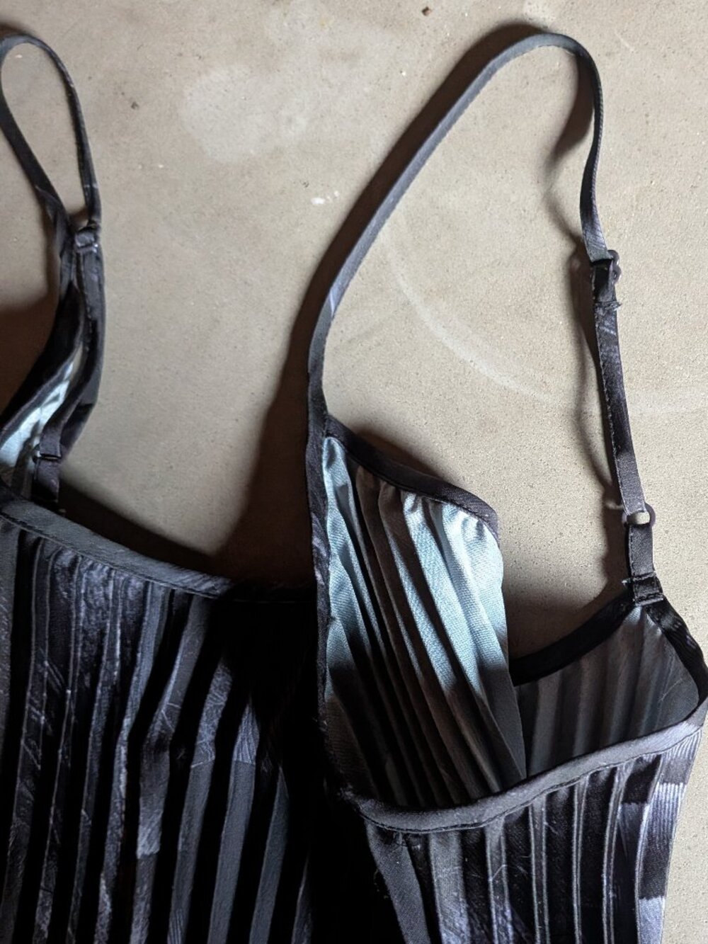 AllSaints | Leowa Viola Pleated Satin Midi Slip Dress Only - Picture 16 of 16
